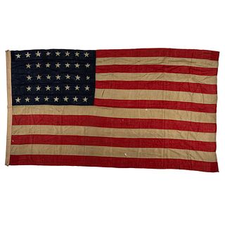 [FLAGS & PATRIOTIC TEXTILES]. 37-star flag. [Ca 1867-1876]. 