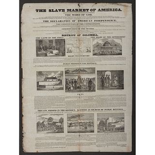 [SLAVERY & ABOLITION]. DORR, William, printer. The Slave Market of America. New York: Anti-Slavery Society, 1836.