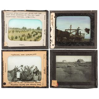 [EARLY PHOTOGRAPHY] -- [DUST BOWL]. Collection of magic lantern slides. [Ca 1930s]. 
