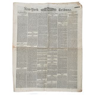 [AFRICAN AMERICANA]. A group of 17 issues of the New York Tribune with content regarding racial unrest, voting rights, and other topics. New York: 186