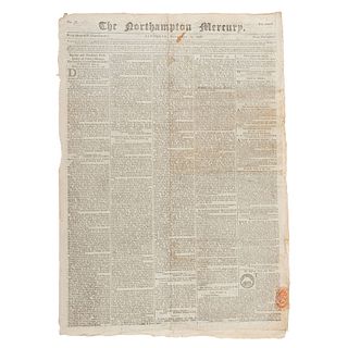 [WASHINGTON, George (1732-1799)]. The Northampton Mercury. Vol. LXXVII, No. 38.  Northampton: T. Dicey & Co, 19 November 1796.