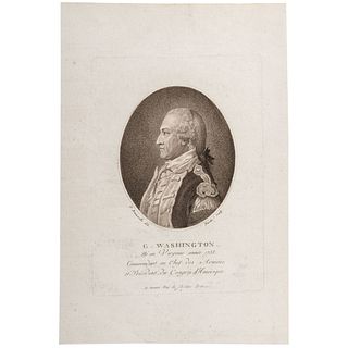 [WASHINGTON, George (1732-1799)]. RUOTTE, Louis Charles (1754-1806), artist. BONNEVILLE, François (fl. 1787-1802), engraver. G. Washington.