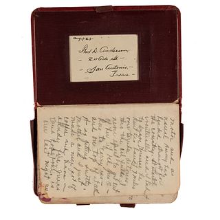 [TRAVEL NARRATIVE] -- [WOMEN]. Manuscript diary of two young women hitchhiking across country, ca 1921.