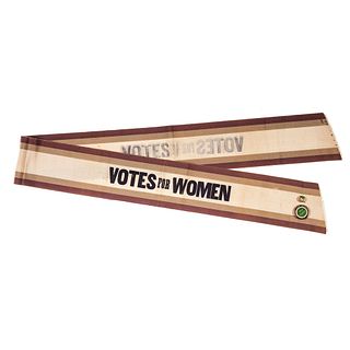 [WOMEN'S SUFFRAGE]. A collection of New Jersey suffragette "Votes for Women" sash and buttons, comprising: