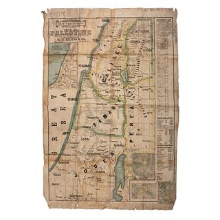 [RELIGION]. EILERS, A.H. A group of Sunday School maps on cotton of Palestine. St. Louis, MO: A.H. Eilers, [late 19th century].