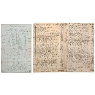 [NATIVE AMERICANS] -- [PEQUOT]. A group of manuscript ledgers. 1836-1874