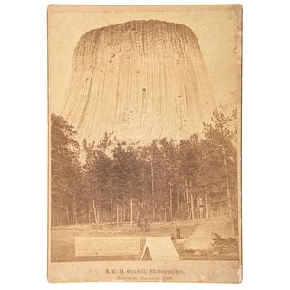 [WESTERN AMERICANA]. GRABILL, J.C.H. (1849-1903), photographer. Devil's Tower. Sturgis, Dakota Territory, 1887.