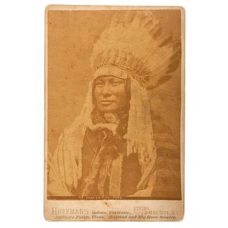 [NATIVE AMERICAN]. Rain-in-the-Face cabinet card. Miles City, M.T.: Huffman's Studio, n.d.