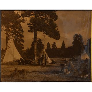 CURTIS, Edward (American, 1868-1952). Flathead Camp on the Jacko. 