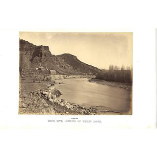 [WESTERN AMERICANA]. RUSSELL, Andrew Joseph (1829-1902), photographer. Echo City, Looking up Weber River. [1869].
