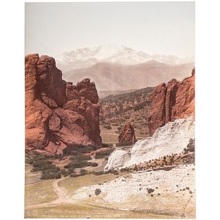 [WESTERN AMERICANA]. JACKSON, W.H. (1843-1942), photographer. Pike's Peak from the Garden of the Gods. Denver: [1885].