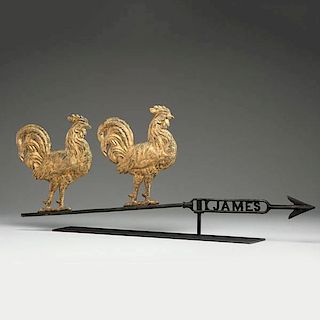 Double Rooster Weathervane 