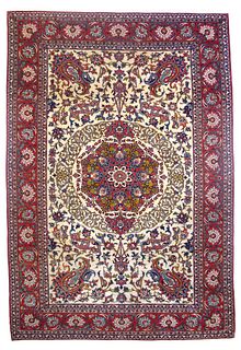 Fine Antique Persian Isfahan, 6'11'' x 10'0''