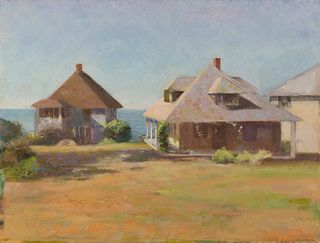 "The Yellow Cottage, Gloucester" by Donna L.R. Kerbel, Forest Hills, New York 