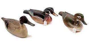 Lou Reineri Decoys and a Charles Walker Pintail Reproduction by T.J. Hooker 