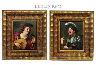 Pair of 19th C. Exceptional Quality Berlin KPM Plaques