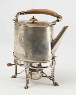 Early Sterling Silver Coffee Pot on Stand Philip Oriel