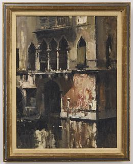 Edward Seago "On a Single Canal, Venice"