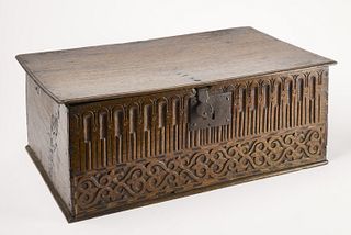 Early Carved Bible Box