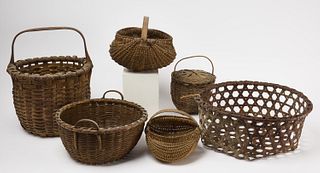 Good lot of 6 Early Baskets