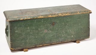 Early Painted Canted Sea Chest