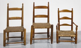 Three Early Child's Chairs