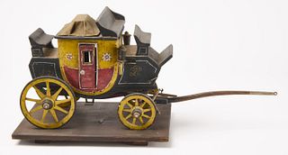 Carved and Painted Stage Coach Model