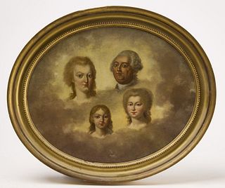 Memorial Family Portrait Louis XVI with wife Marie Antoinette and their children