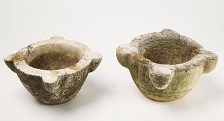 Two Early Stone Mortars