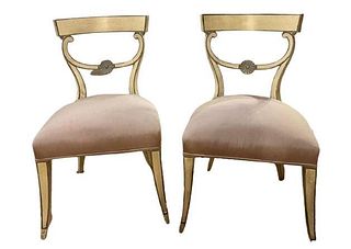 Pair of Dorothy Draper Side Chairs Mid Century Modern.