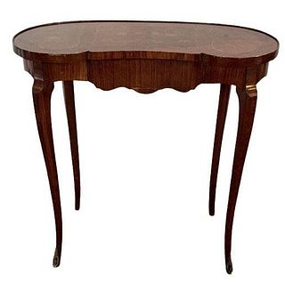 Kidney Shaped End Table