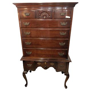 Chippendale Queen Anne High boy. Chest on Chest