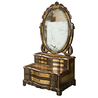 19th Century Oriental Vanity Table Mirror
