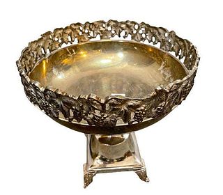 Silver Platted Tray on Stand