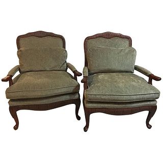 Pair of Oversized Louis XV Style Fauteuils