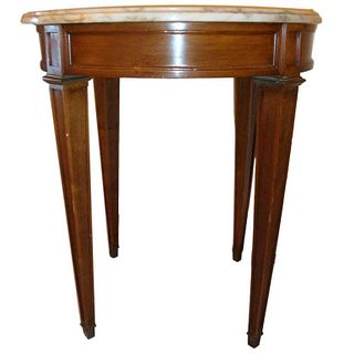 Small Marble-Top End Table or Pedestal