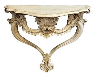 Louis XV Style Painted Wall Shelf or Console