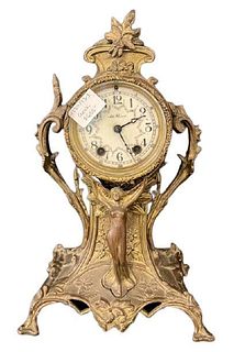 Seth Thomas Bronze Mantel Clock
