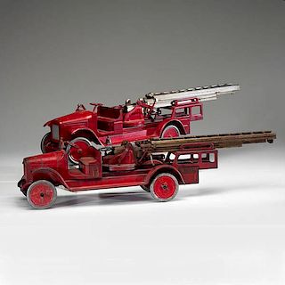 Buddy L Aerial Truck Fire Engine Toys 