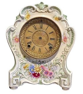 Royal Bonn Porcelain Mantle Clock