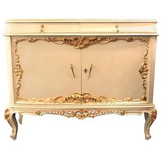 Two-Drawer and Two-Door Louis XV Style Cabinet