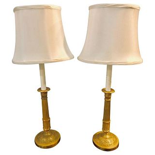 Candleprick  Table Lamps with Custom Shade