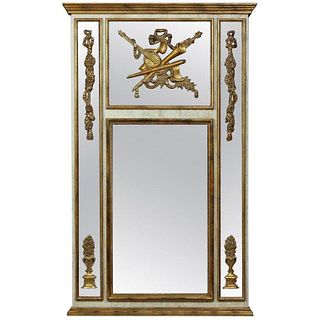 Gilt and Poly-Chromed Wall / or Console Mirror