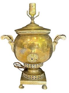 19th Century Brass Samovar Table Lamp
