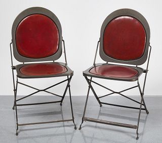 Pair Art Deco Folding Chairs