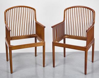 Pair Knoll Arm Chairs - Davis Allen
