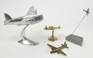 Four vintage Metal Airplane Models