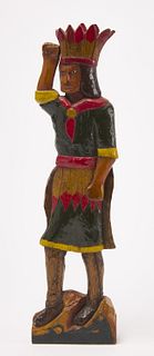 Folk Art Carved Indian Figure