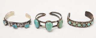 Three Vintage Navajo Bracelets