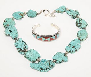Navajo Bracelet and Necklace